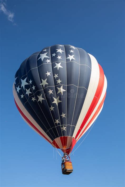 Stars And Stripes Hot Air Balloon Stock Image Image Of Freedom