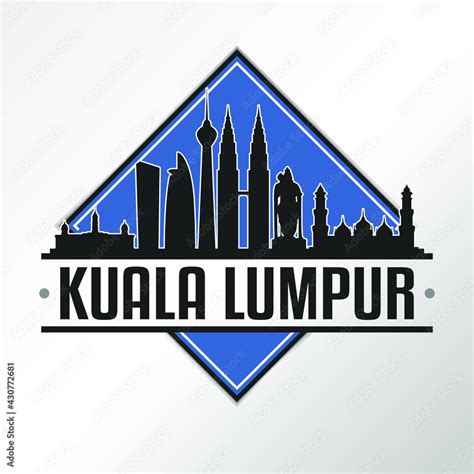 Kuala Lumpur Malaysia Skyline Logo. Adventure Landscape Design Vector ...