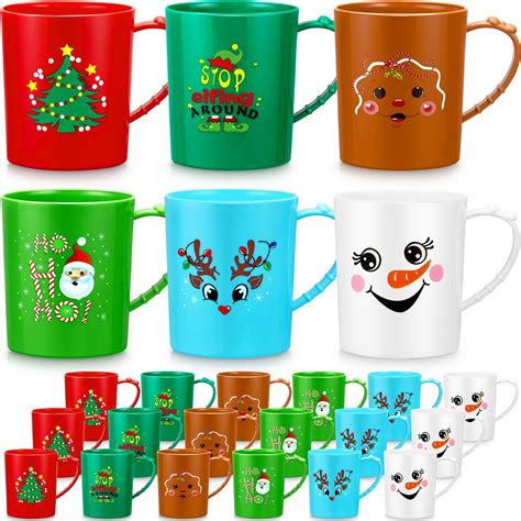 Amazon Fun Express Set Of 12 Pieces Plastic Winter Mugs Holds 6