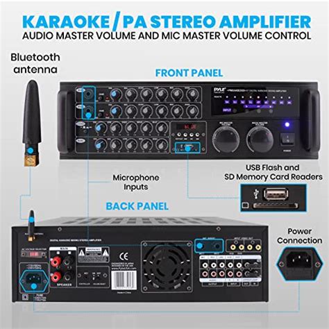 Dual Channel Bluetooth Mixing Amplifier 2000W Rack Mount Karaoke