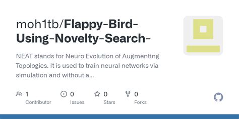 Github Moh Tb Flappy Bird Using Novelty Search Neat Stands For