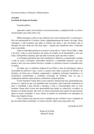 Mensagens de Líderes Religiosos Grande Imane PDF