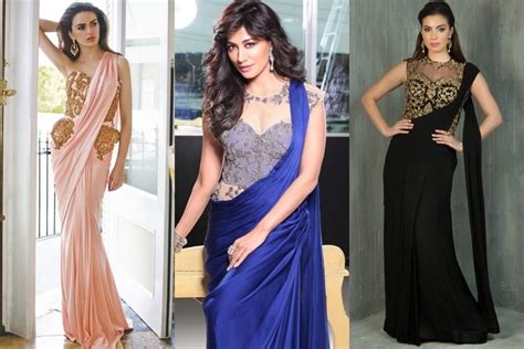 Saree Gown Designs Are A Fusion Of Gowns And Traditional Sarees