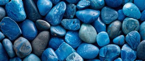 Premium Photo Captivating Assortment Of Polished Blue Stones In