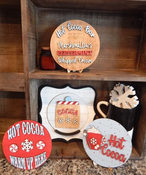 Hot Cocoa Interchangeable Signs Hot Cocoa Bar Signs Hot Cocoa Signs Etsy