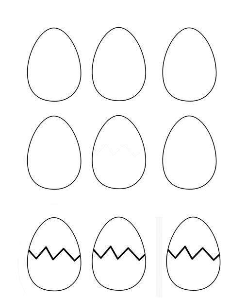 Egg Shape Template Pdf Printable Easter Craft A Crafty Life