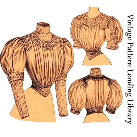 1900s Edwardian Style Blouses Tops And Sweaters