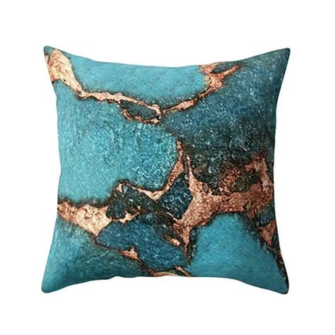 Gajjar Pillow Neck Pillows Geometric Marble Texture Throw Pillow Case