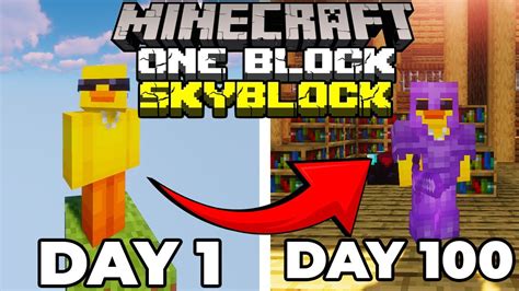 I Spent 100 Days In One Block Minecraft And Here S What Happened