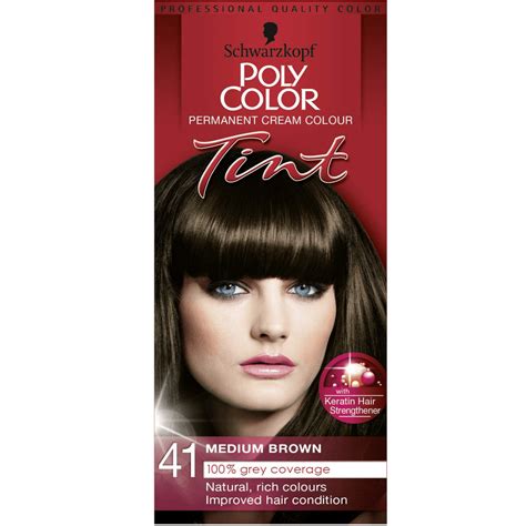 3 X Schwarzkopf Poly Colour Tint Natural Medium Brown 41