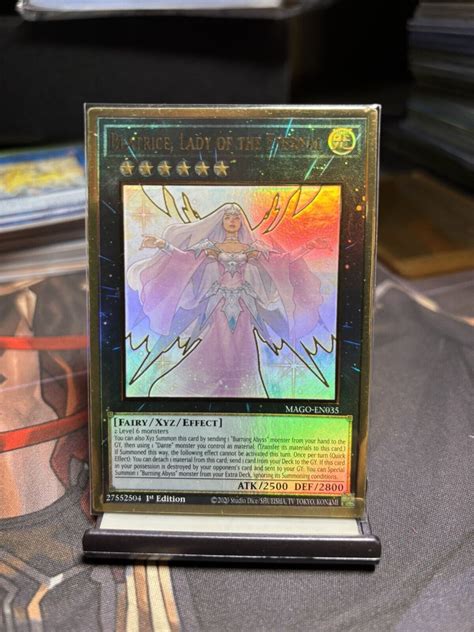 Yu Gi Oh Beatrice Lady Of The Eternal 1st Ed MAGO EN035 Gold Rare NM