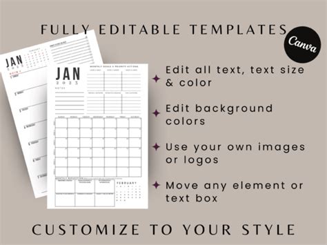 Edit And Customize My 2025 Calendar Template Png Carolyn Nash