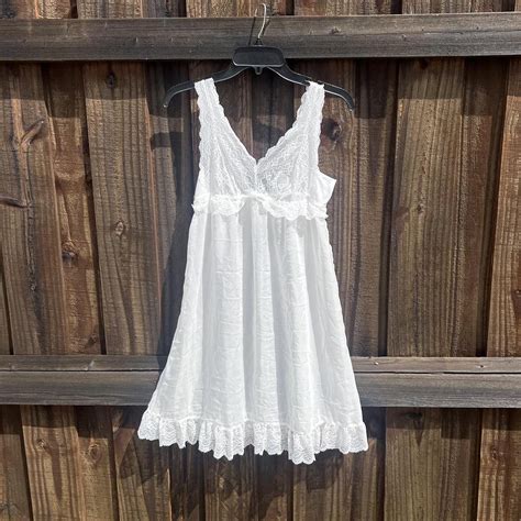 Beautiful Shear White Lingerie Baby Doll Dress Lace Depop