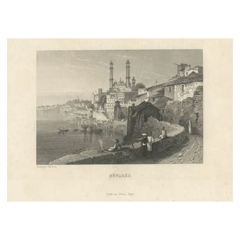 Antique Print Of The City Of Varanasi Or Benares India For Sale At 1stdibs