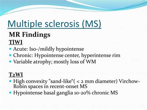 Radiology Of Demyelinating Diseases Ppt