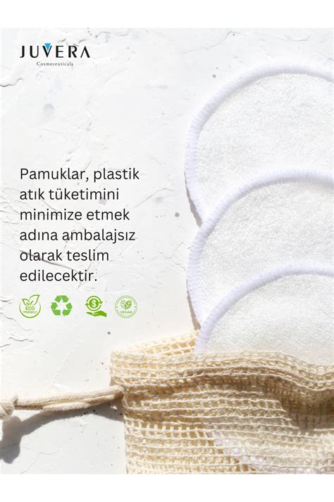 Juvera Cosmeceuticals Organik Y Kanabilir Makyaj Temizleme Pamu U