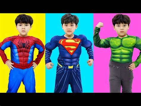 Sammy Pretend Play Turns into Superheroes | Funny Video for Children ...