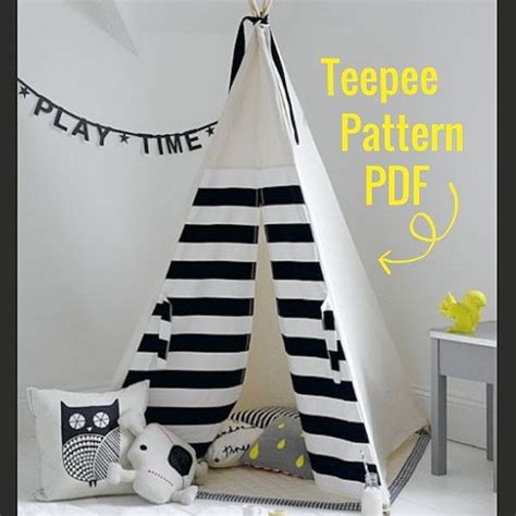 Teepee Pattern Pdf Tipi Sewing Pattern Wigwam By Lwpatterns 1000