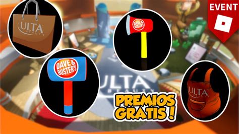 Objetos Gratis Nuevos Eventos Ultra Beauty Dave Buster Roblox Free