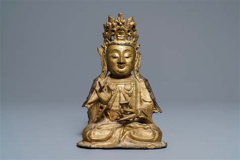 A Chinese Gilt Bronze Figure Of Buddha Ming Rob Michiels Auctions