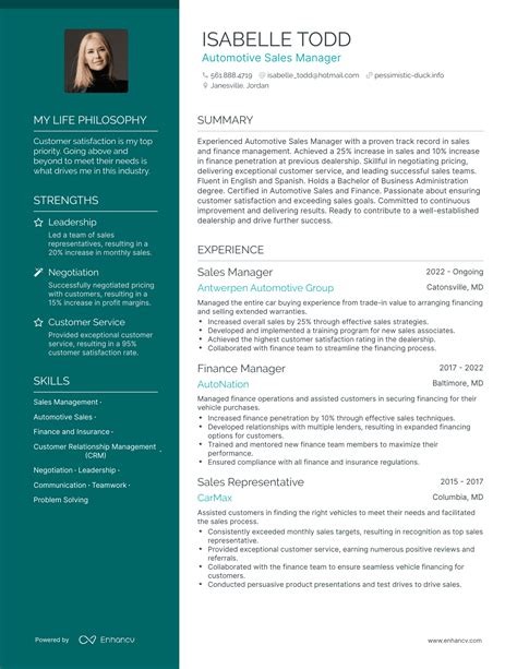 3 Automotive Sales Manager Resume Examples And How To Guide For 2024