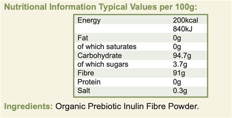 Organic Inulin Prebiotic Fibre Golden Greens Organic Ltd