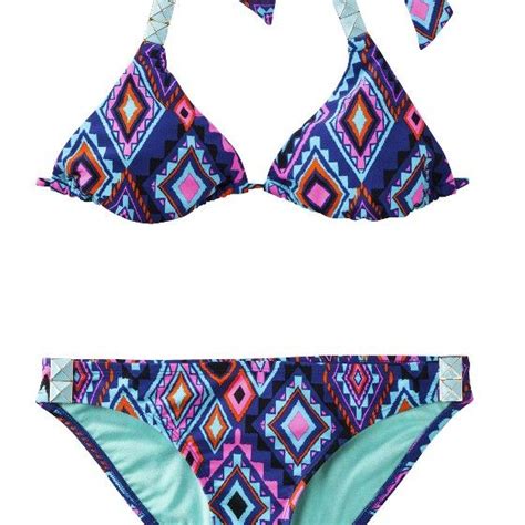 Target Xhilaration Juniors Piece Bikini Swimsuit In Geometric Print