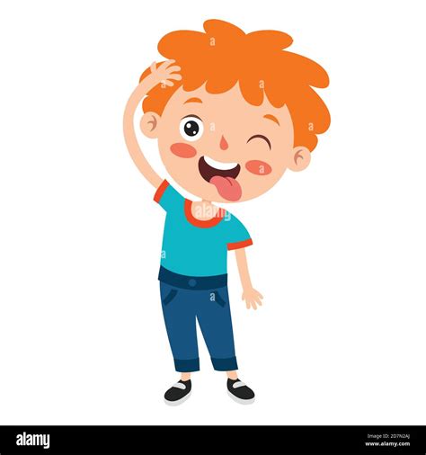 Niño sacando la lengua Imágenes vectoriales de stock Alamy