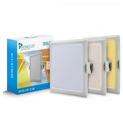 Syska Led Slim Recessed Panel W Square Multi Cct In Smt Led