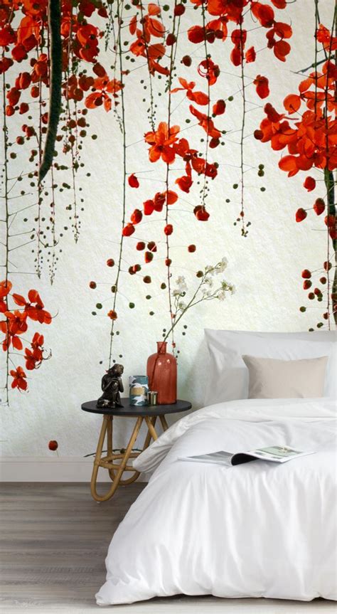 Bedroom Wallpaper Red Colour Wallpaper Bedroom Feature Wall Wallpaper Wall Wallpaper Ideas