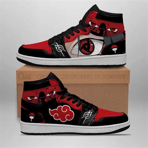 Akatsuki Itachi Sharingan Eyes Naruto Anime Air Jordan Shoes Sport