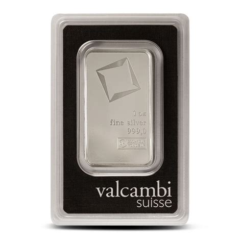 1 Oz Valcambi Silver Bar New W Assay L Bgasc™