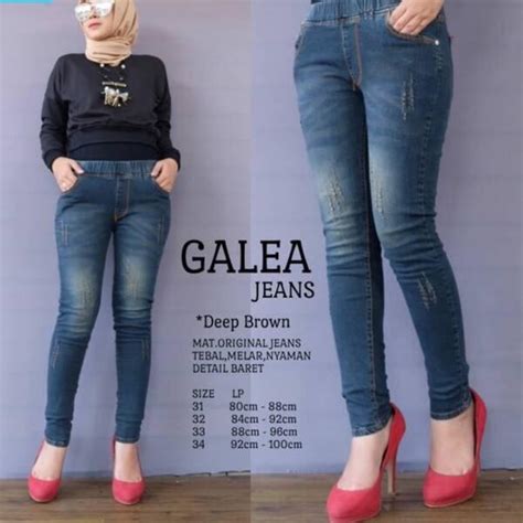 Jual Celana Jeans Stretch Celana Panjang Wanita Modern Jegging Kekinian