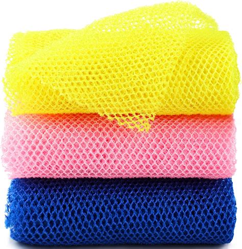 Geosar 4 Pieces African Net Sponge African Bath Sponge