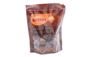 Doce De Leite Chocolate Barra Cubinho 200g Caixa 10un Doces Mirahy