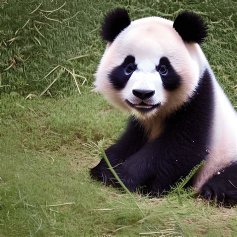 Cute Adorable Baby Panda With Dreamy Eyes Sitting On The Creative Fabrica