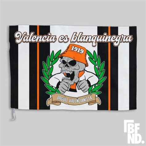 Bandera Valencia Es Blanquinegra Bufandea Personalizadas BFND