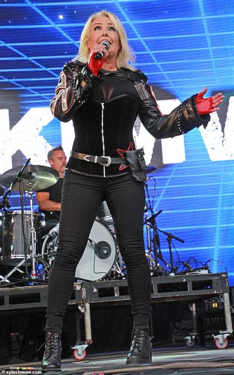 Kim Wilde Looks Incredible In A Busty Corset As She Takes To The