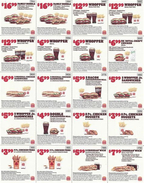 Burger King Coupons Printable 2024 - cati bernadine