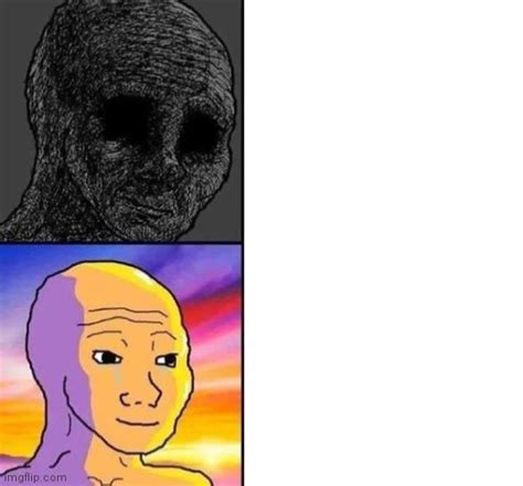 Sad Vs Happy Wojak Blank Template Imgflip