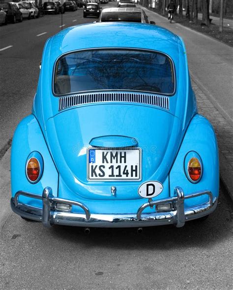 Light Blue Vw Beetle Parked Editorial Photo Image Of Auto Classic