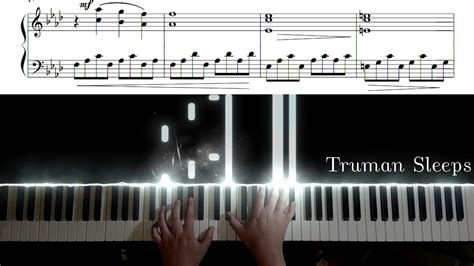 Philip Glass Truman Sleeps The Truman Show Piano Cover Sheets Youtube