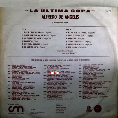 La nova Botica del Aleman Tango Alfredo De Angelis La última copa