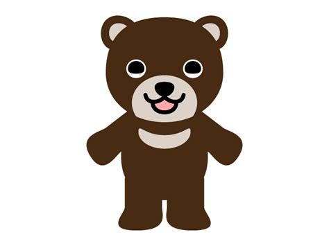 かわいいクマのイラスト03 イラスト無料・かわいいテンプレート