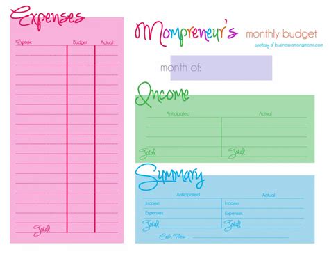 Cute Budget Planner Template Hiloau