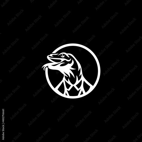 komodo dragon emblem badges logo template vector illustration Stock Vector | Adobe Stock