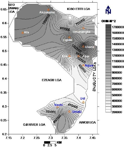 Transverse Resistance Map Of The Study Area Download Scientific Diagram