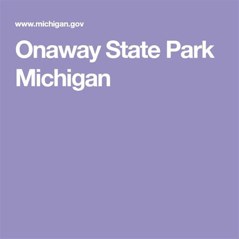 Onaway State Park Michigan | State parks, Camping, Lodges