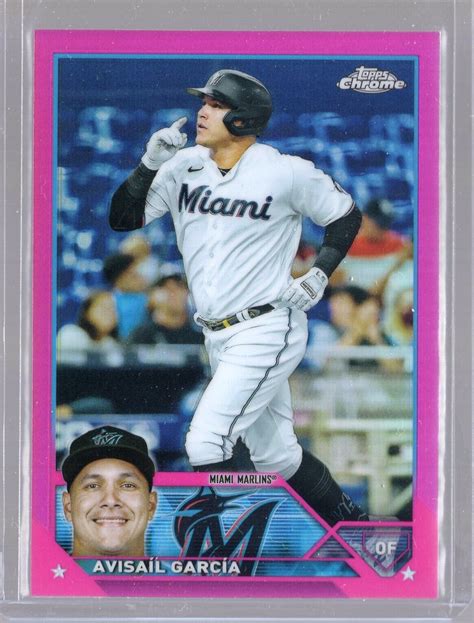 Topps Chrome Pink Refractor Avisail Garcia Ebay