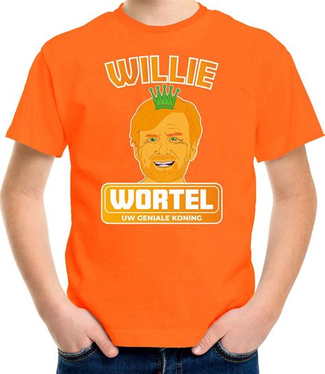 Bellatio Decorations Koningsdag T Shirt Oranje Willie Wortel Voor